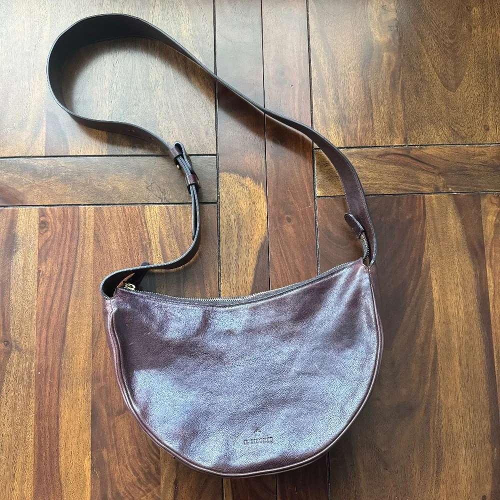 Il Bisonte Oliveta Leather Hobo Bag Caffe - Picture 2 of 14